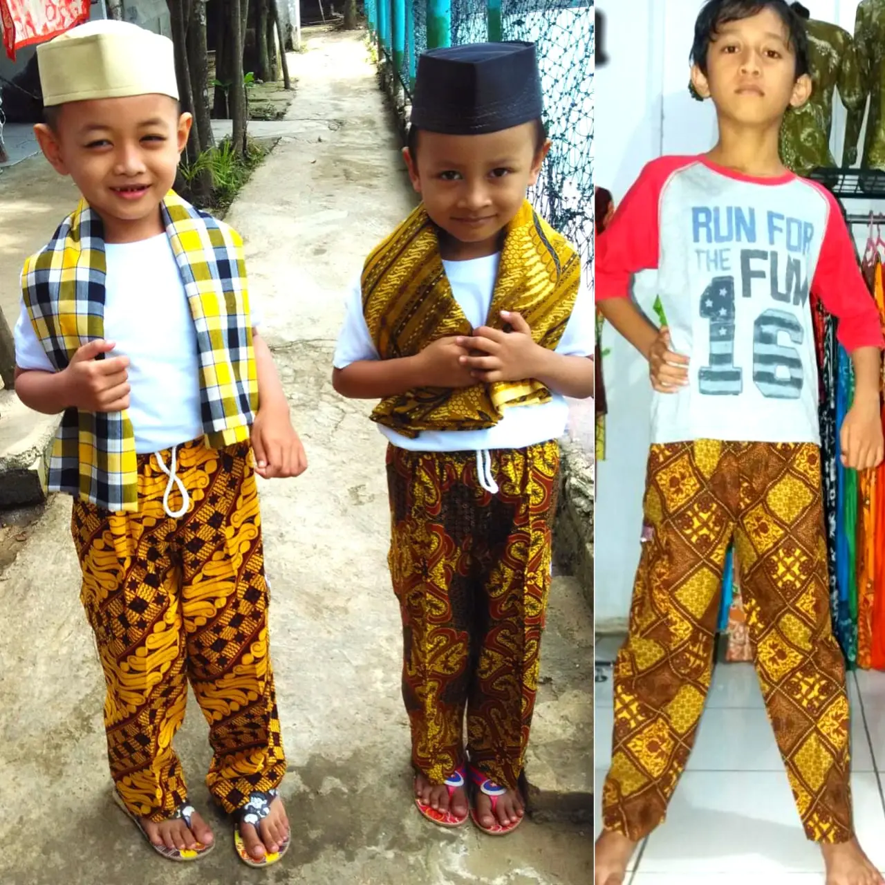 Celana Batik anak Unisex Celana betawi batik boim Celana longgar anak Motif