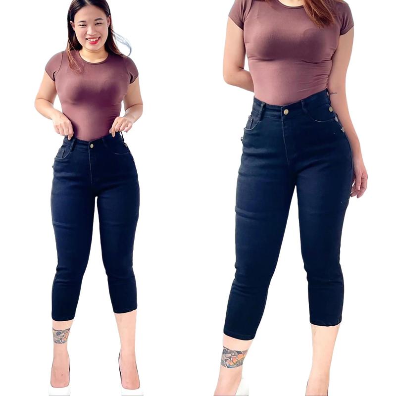 Quần Jean Nữ Bize 9 tấc Đính Nút 2 Bên Túi Bigsize 60-90kg 4292 Pants Denim Women