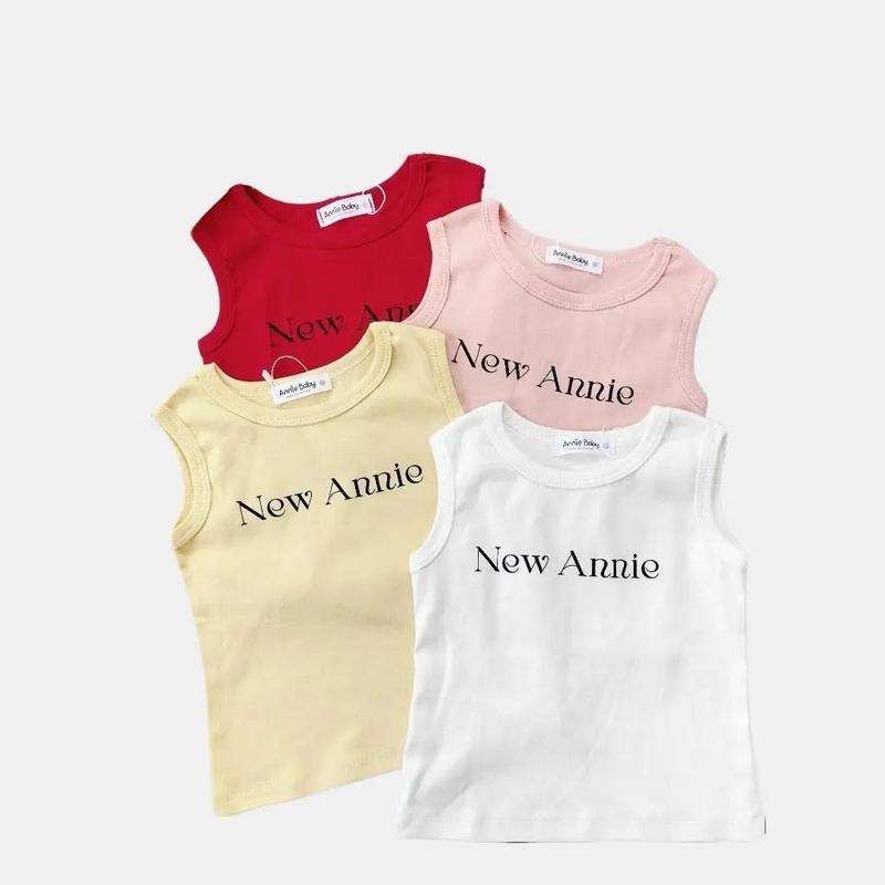 Áo ba lỗ bé gái size đại Anniebaby áo thun sát nách mùa hè cho bé gái từ 13 đến 46kg Quần áo trẻ em AO24024 Cotton 0