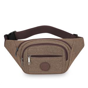 Beg Pinggang Kanvas Sukan, untuk Lelaki dan Wanita, Ketibaan Baru, Fesyen Kasual, Kapasiti Penyimpanan Berkapasiti Besar, Sesuai untuk Juruwang, Beg Pinggang