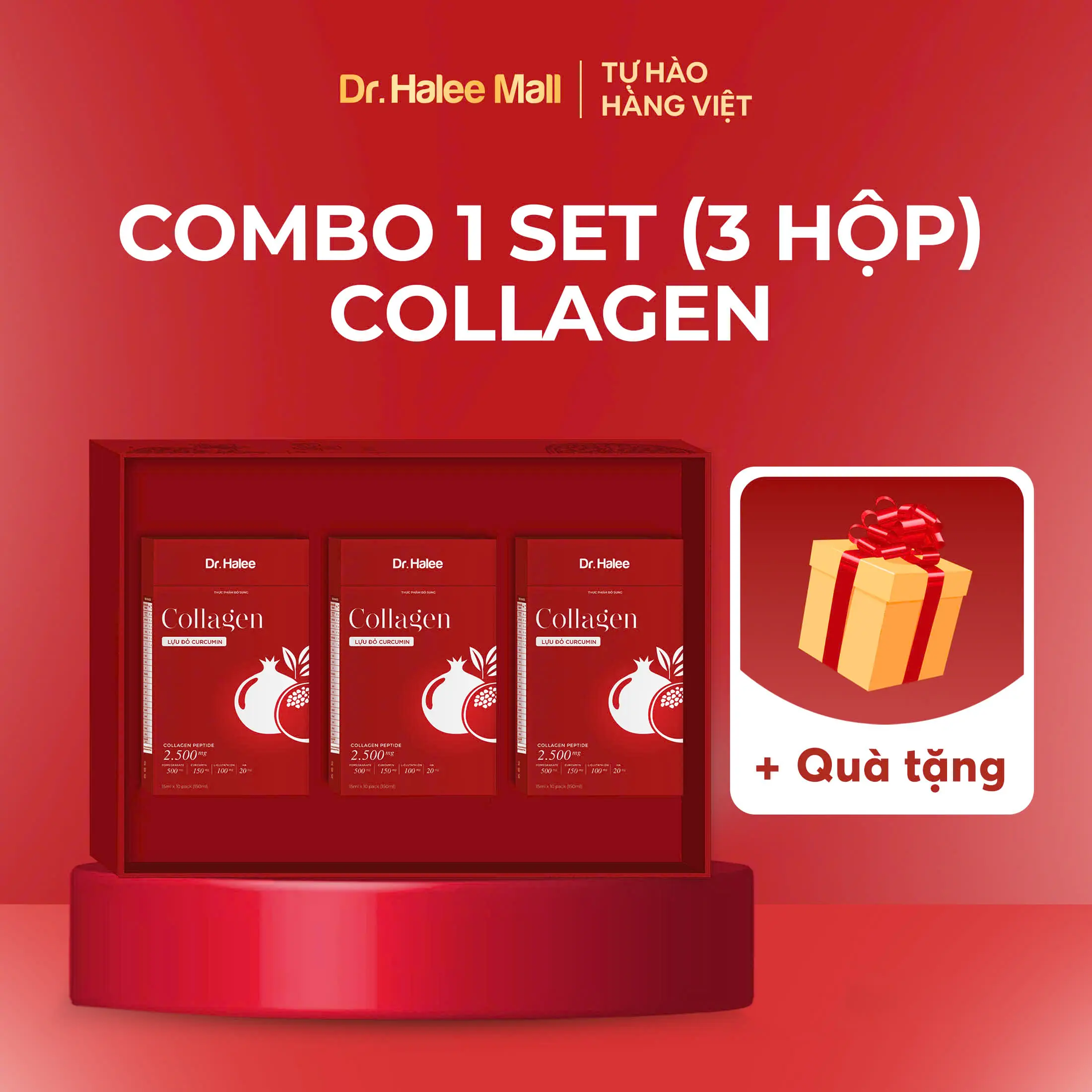 Collagen Lựu đỏ Curcumin hỗ trợ làm đẹp, làm chậm quá trình lão hoá da