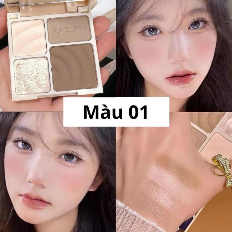 Product Introduction of Bảng Phấn Bắt Sáng Tạo Khối 3D Bảng Phấn Trang Điểm Makeup Highlight Phấn Khối 4 Màu Lâu Trôi Chống Thấm Nước DANA 15