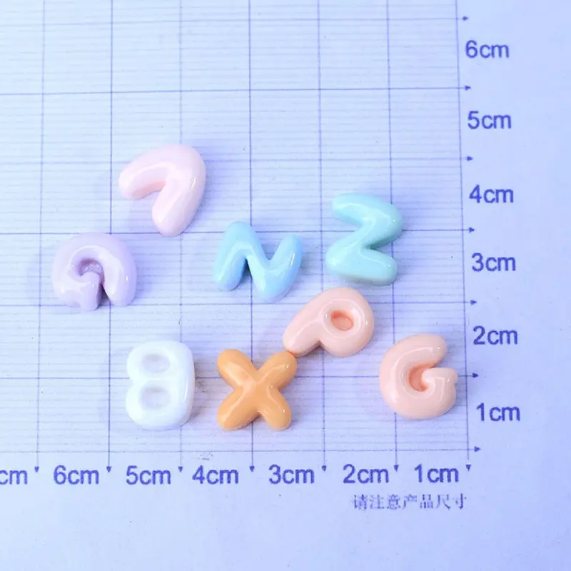 Charm Slime Resin, 20 Chiếc, Chữ Cái Tiếng Anh Hỗn Hợp, Phụ Kiện Thủ Công Tự Làm, Kẹp Tóc, Sổ Lưu Niệm, Trang Trí Ốp Điện Thoại, Hàng Mới Về 3