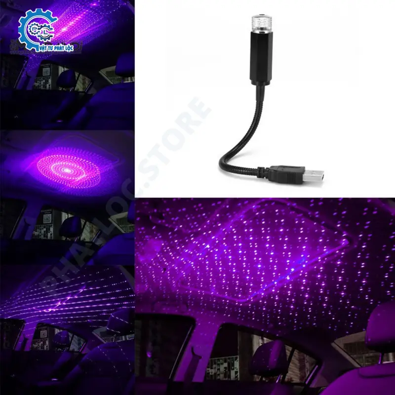 Đèn led bầu trời sao chiếu trần nhà trần xe ô tô cắm cổng USB trang trí phòng ngủ 4