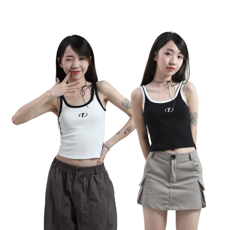 Áo tanktop nữ thun gân phối màu The Famous Women