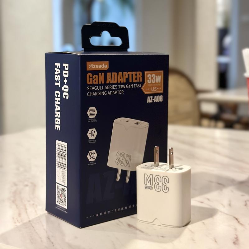 Bộ củ và dây sạc nhanh 33W iPhone Android chính hãng Azeada: chuẩn C to L, C to C, BH 12 Tháng, hỗ trợ 8 Plus XR X Xs Max 11 12 13 14 Sạc Điện Thoại Usb Phụ Kiện