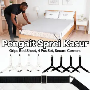 8 Set Alat Penjepit Sprei Premium - Pengait & Penjepit Sudut Sprei Anti Lepas, Kuat dan Tahan Lama, Kualitas Terbaik untuk Kasur, Model [Model Name], Panjang [Panjang]cm, Lebar [Lebar]cm