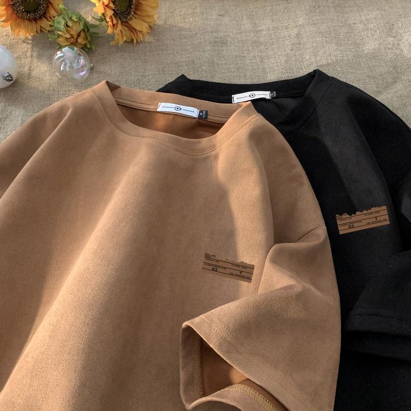  Áo Thun ngắn Tay Heavyweight Da Lộn 300g Dành Cho Phụ Nữ Và Nam Giới Phong Cách Ins Cổ Điển Mỹ Mùa Hè Thương Hiệu Hợp Xu Hướng Áo Dáng Rộng Quần Áo Nam Thích Hợp Cho Các Cặp Đôi Và Sinh Viên Áo Nam chỉ giặt tay thời trang và thường ngày áo sơ mi xl 