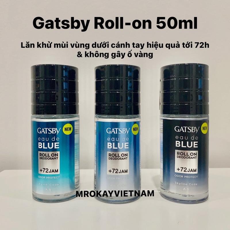Lăn khử mùi Gatsby Roll-on 50ml, ngăn tiết mồ hôi dưới cánh tay tới 72 giờ, mùi hương dễ chịu khô thoáng Xịt Thơm Khử Mùi Hôi
