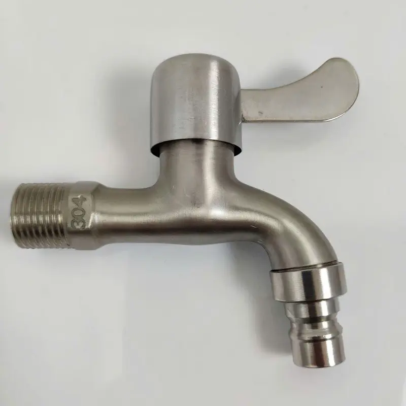 Vòi nước 2 đầu ra inox, Vòi nước 2 đầu cho máy giặt chia nước thành 2 cổng xả độc lập, chất liệu Inox 304 2Bshop 6