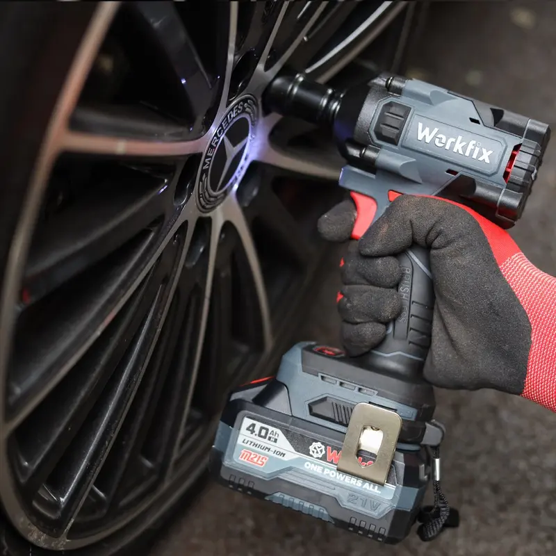 Máy siết bulong workfix -HM-IW 450n cordless động cơ không than tặng kèm phụ kiện 4