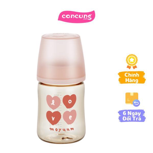 Bình sữa Moyuum thế hệ 3 PPSU 170ml trái tim hồng