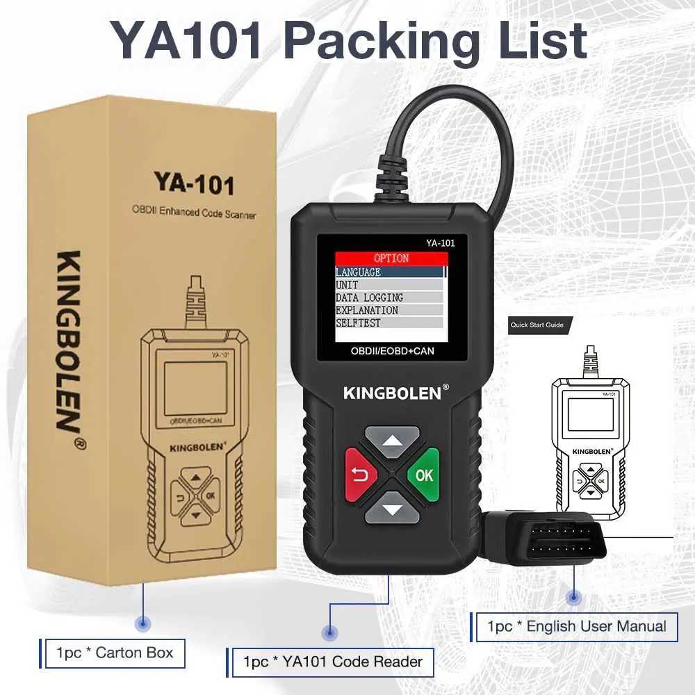 OBD2 Pembaca Kode Diagnostik Mobil Car Engine Scanner -YA101 Focal.Point