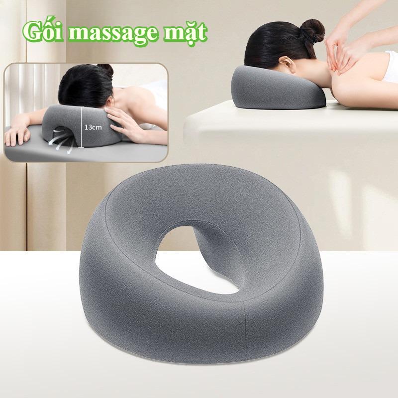 Gối úp mặt, Công thái học Memory Foam, thoáng khí, hỗ trợ massage mặt & cổ toàn diện