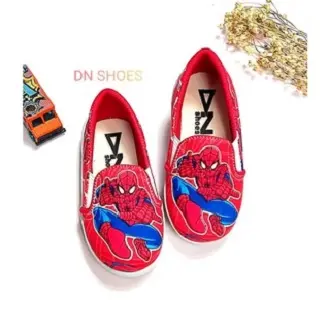 Sepatu Slip On Anak Laki-Laki Karakter Spiderman Merah 1