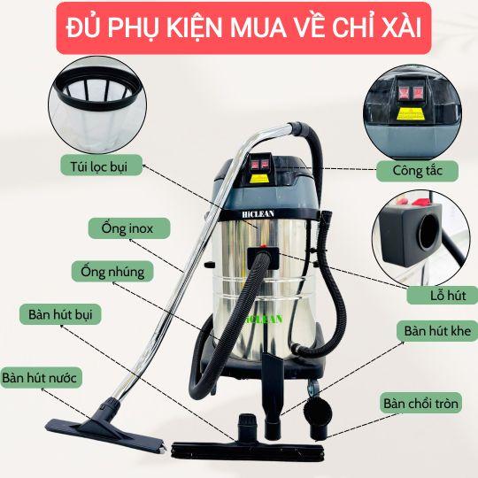 Product Introduction of Máy hút bụi nước công nghiệp 2 motor 3000W cực mạnh Hiclean cao cấp ( HT70new) 18