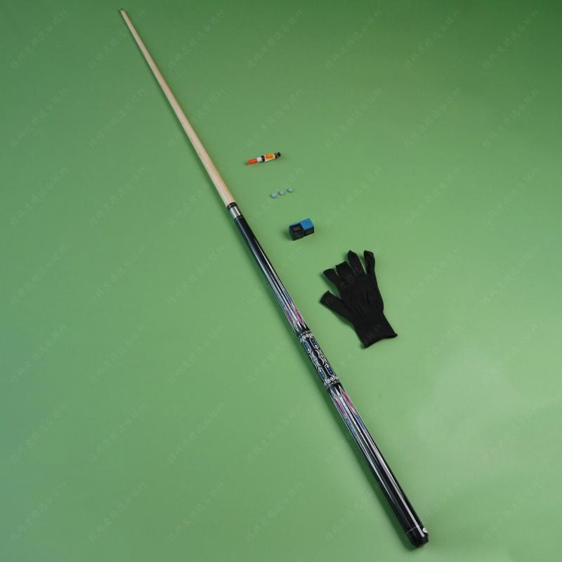 Purple Flame Same Style Small Head Handmade Billiard Cue Middle Head Billiard Bar Big Head Black Eight Snooker Maple Fancy Stick 0