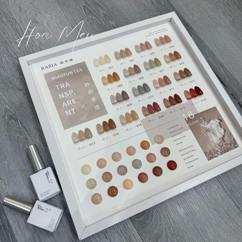 Set thạch đục nhẹ 18 màu RABIA, tone nhẹ nhàng