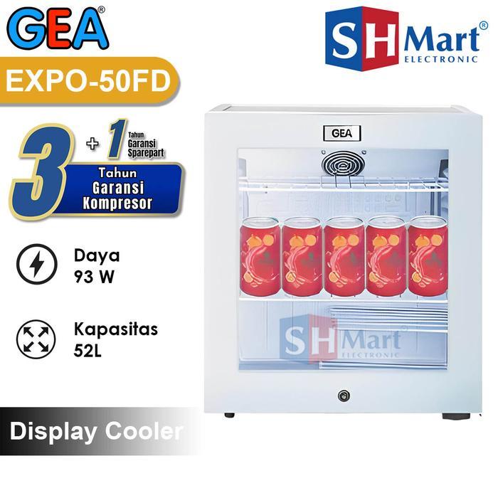 GEA SHOWCASE MINI PORTABLE KULKAS MINUMAN DISPLAY COOLER GEA EXPO-50FD ...