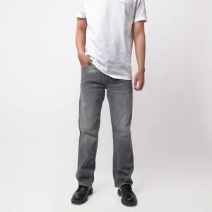 Rockmaker Celana Denim Regular Loose Light Grey Fit Jeans Lembut Nyaman