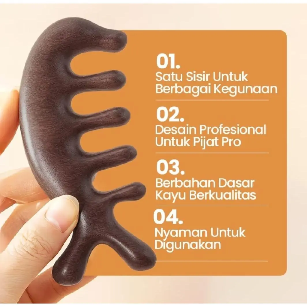 Sisir Gigi Pijat Meridian Sisir Kulit Kepala Wajah Lehar Hair Massagge Akupuntur