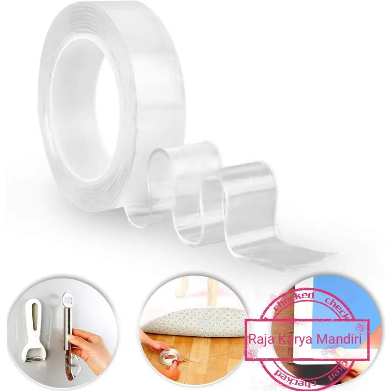 VIPBAZAAR Nano Tape Double Tape Isolasi 2 Sisi Kuat Dicuci Tanpa bekas 1