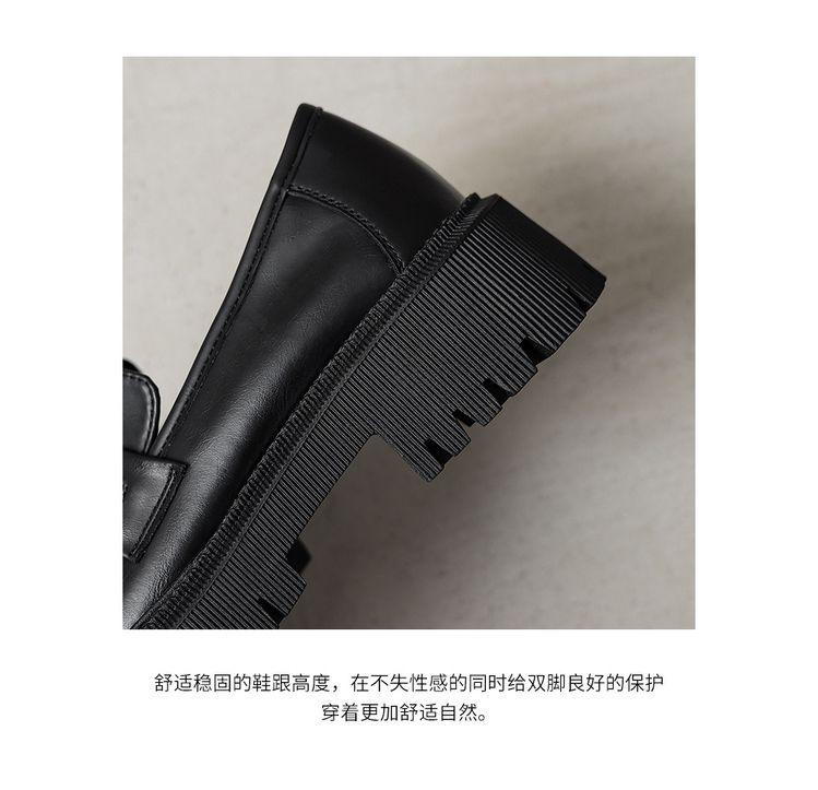 Product Introduction of Leather loafers inside and out all leather single shoes British style small leather shoes fashion single shoes Boy Footwear Office Closed Work Bedroom Comfort Breathable Tactical 26