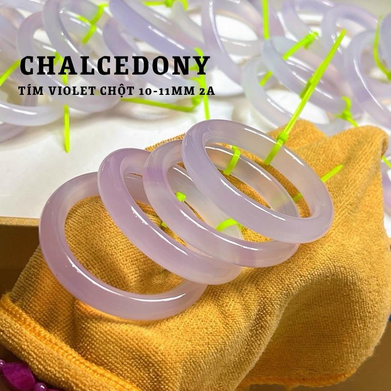 Vòng bản hẹ Chalcedony ánh tím siêu xinh size 53 đến 57mm 2