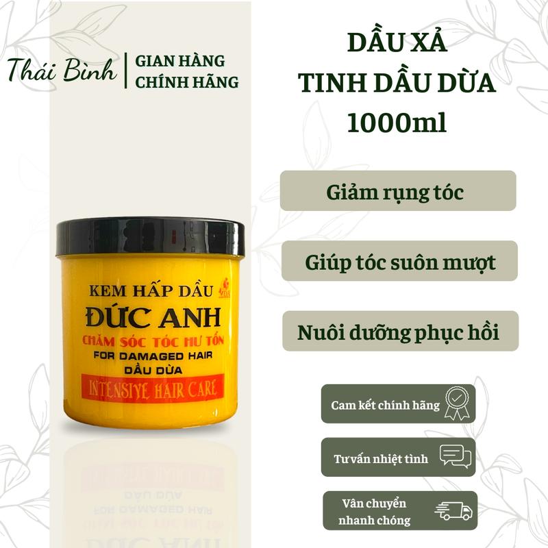  Dầu Hấp - Xả Tinh Dầu Dừa  VÀNG  Đức Anh - Collagen - 1000ml daugoinguyen xuanchinhhang dầu gội nữ 