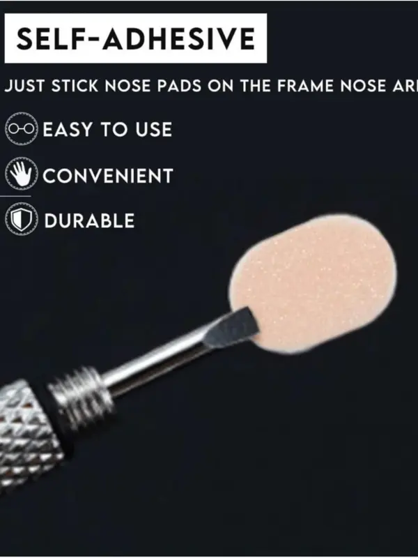 Self Adhesive Soft Foam Non-slip Oval Eyeglass Nose Pads, Glasses Nose Pads, Replacement Glasses Accessories for Women & Men 2
