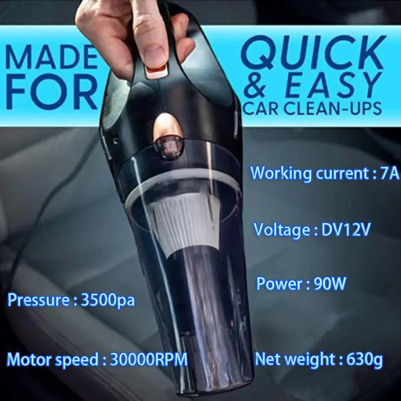 Vehicle Mounted Car Vacuum Cleaner Hoover, 1 Set Car Handheld Small Vacuum Cleaner with High Suction Power, Car Cleaning Tool, Automobile Carpet Cleaner 2