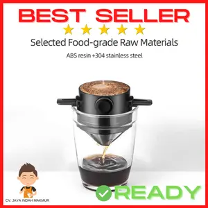 Portable Coffee Filter Pour Over V60 Dripper Cone Saringan Kopi Teh