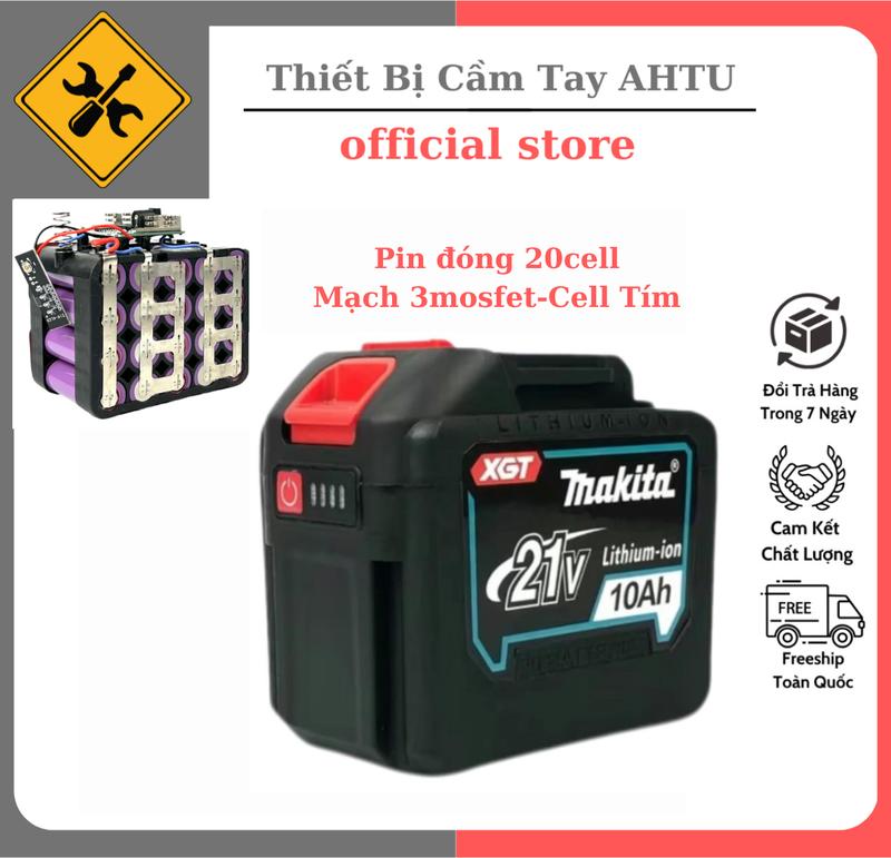 Pin Makita đóng 20 cell-mạch 3mosfet Tím, Chân pin phổ thông - TikTok ...