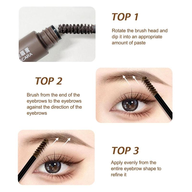 Product Introduction of Professional Natural Pigments Tattoo Eyebrow Mascara Cream Lasting Eye Brow Tint Gel Liquid Paint Brown Black Color Makeup Tool 33