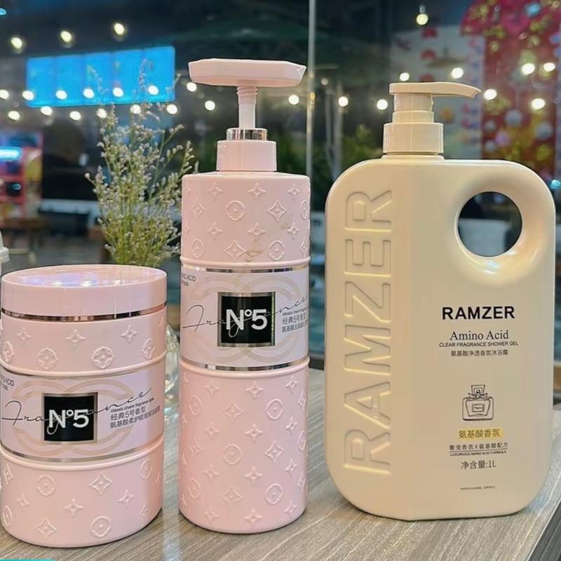 ￼[Combo 3món] ￼Combo 1 Cặp Dầu Gội Xả N5 1600ml+ 1 Chai Sữa Tắm Ramze Nội Địa Trung 1000ml