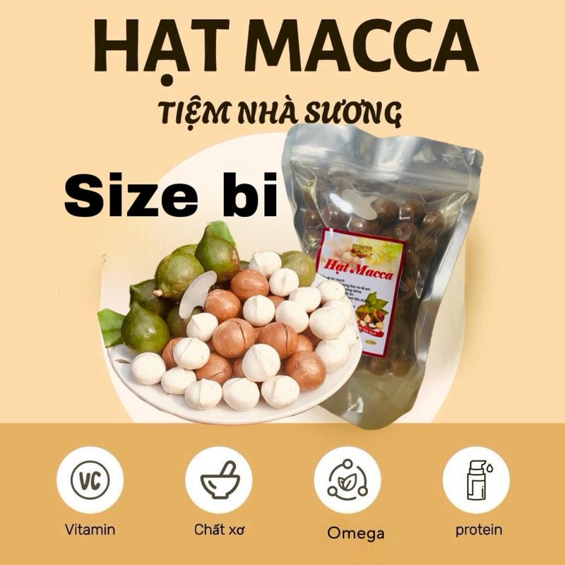 Túi Hạt Mắc Ca Sấy Chín Size Bi (size nhỏ nhất tầm 80-90hạt/túi tổng trọng lượng 500gr )- Tiệm Nhà Sương Nuts Snack Food - Thức Ăn Ăn Vặt