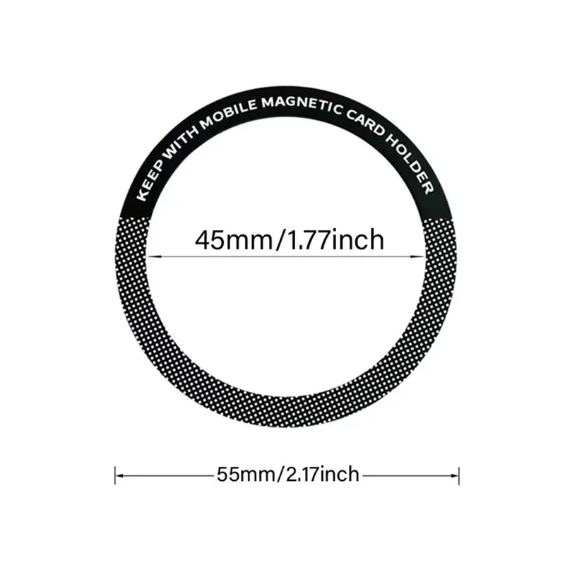 Magnetic Ring Sticker, Durable Iron Ring, Magnetic Ring Sticker for Wireless Charger, Phone Accessories for iPhone & Xiaomi 1