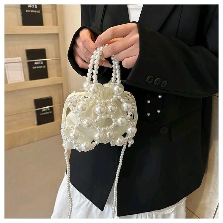 Túi Xách Thời Trang Đính Cườm Tinh Tế Túi Đeo Vai Thời Trang Bag Nữ dây