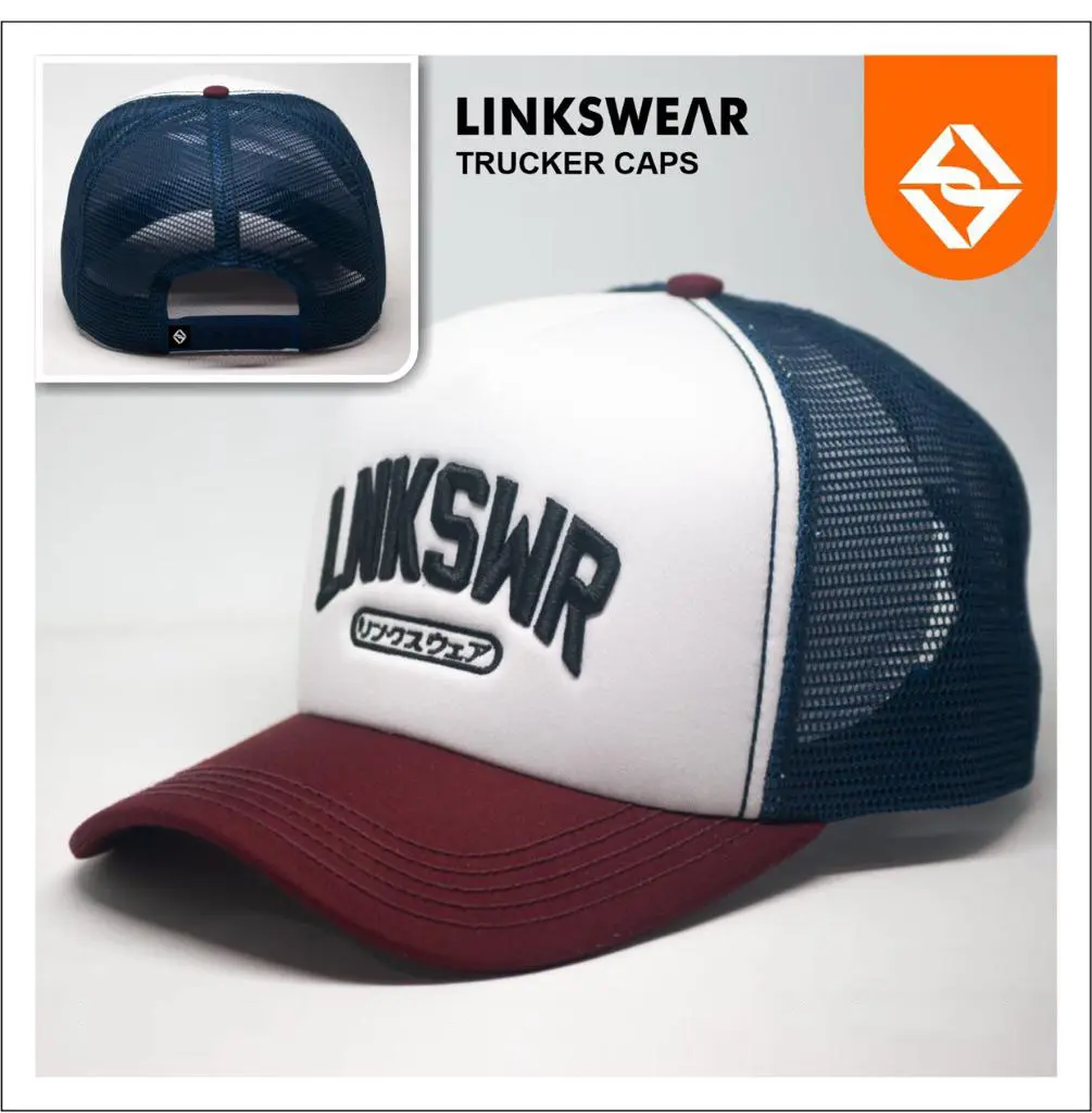 LINKSWEAR Trucker Hat Topi Jaring Pria Distro Original Kombinasi