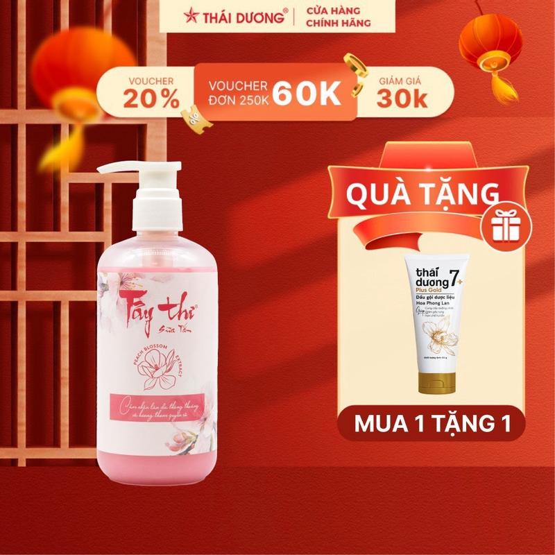 [KM] 01 Sữa tắm Tây Thi (Chai 480ml) Tặng 01 tube dầu gội/dầu xả/sữa tắm Thái Dương 7 Plus Gold (Tube 50g)