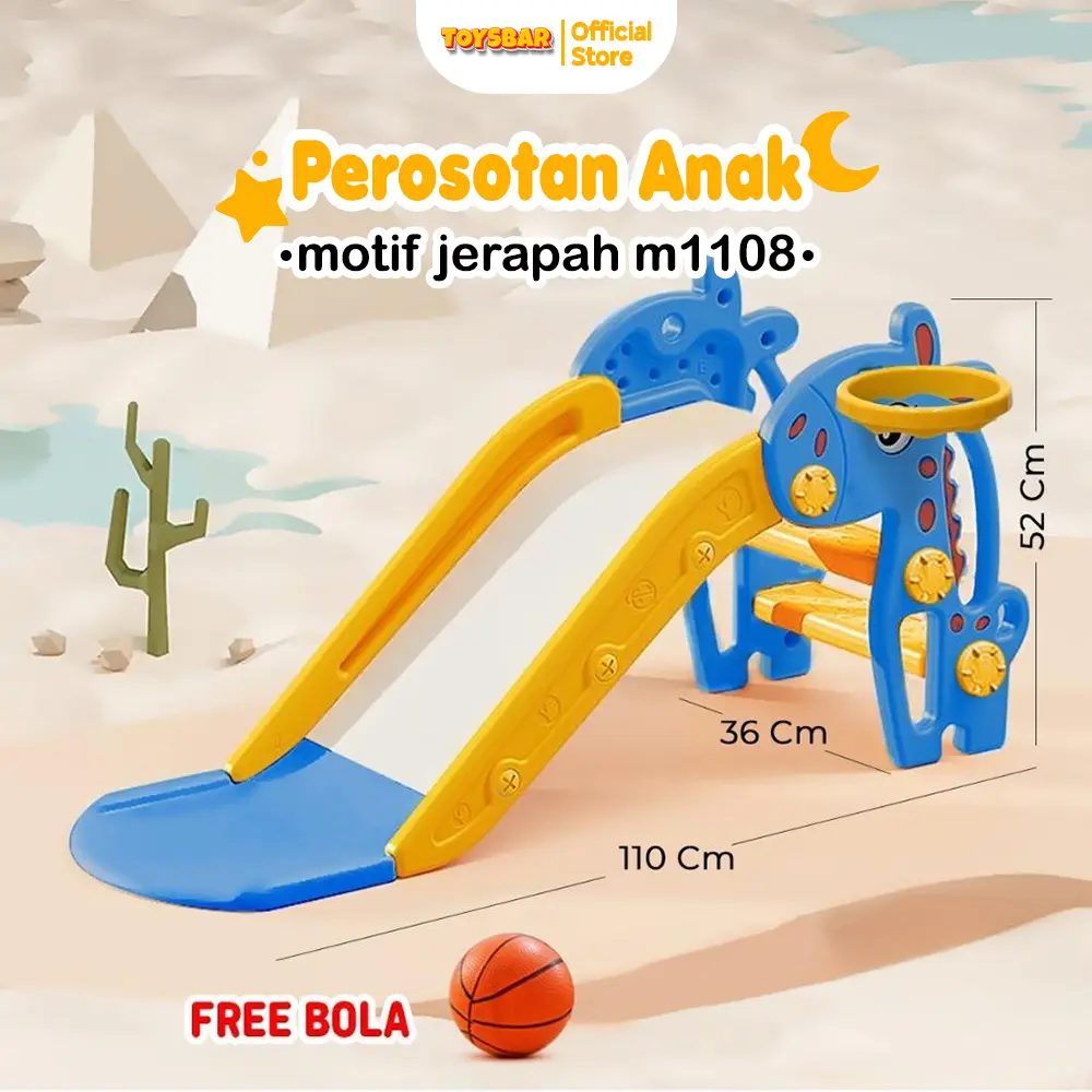 Toysbar Mainan Perosotan Anak Prosotan Seluncuran Anak FREE Ring Playground M1108 Plastik