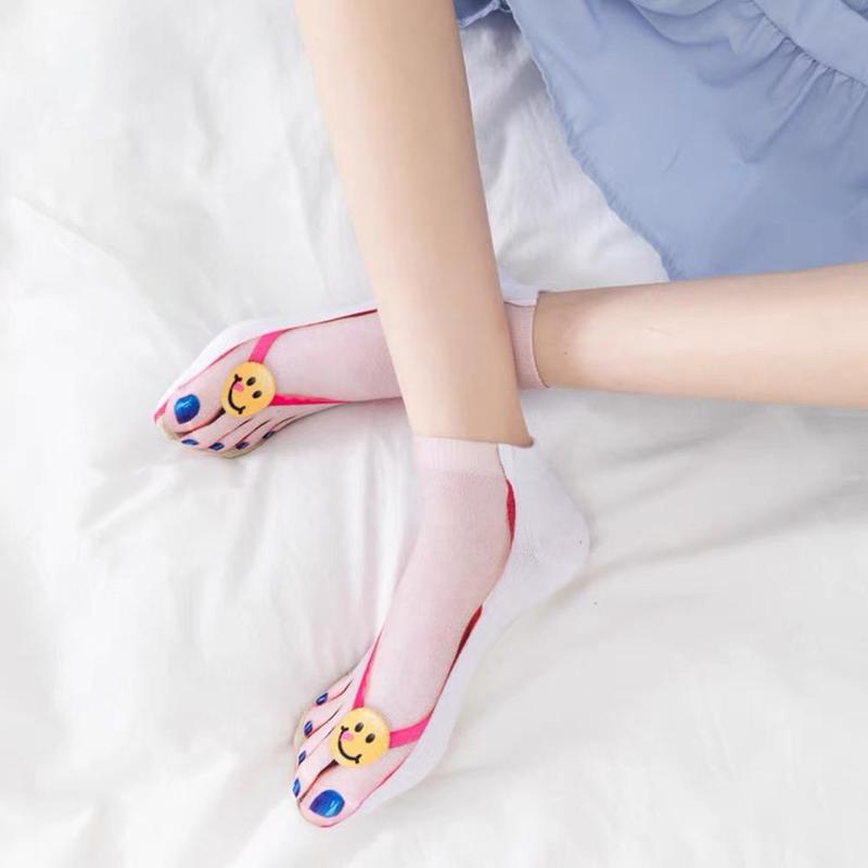 Product Introduction of Funny 3D Printed Socks Flip Flops Slippers Sandals Shoe Pattern Summer Cute Kawaii Low Short Soft Ankle Beach Floor Socks 28