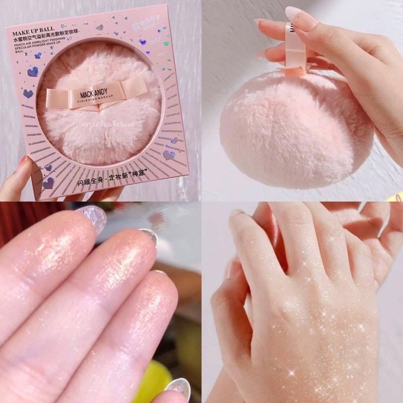 Bông Phấn Bắt Sáng Nhũ Highlight MACK ANDY Tạo Hiệu Ứng Lấp Lánh Cho Body Cosmetic Trang Điểm Mỹ Phẩm Nữ Women