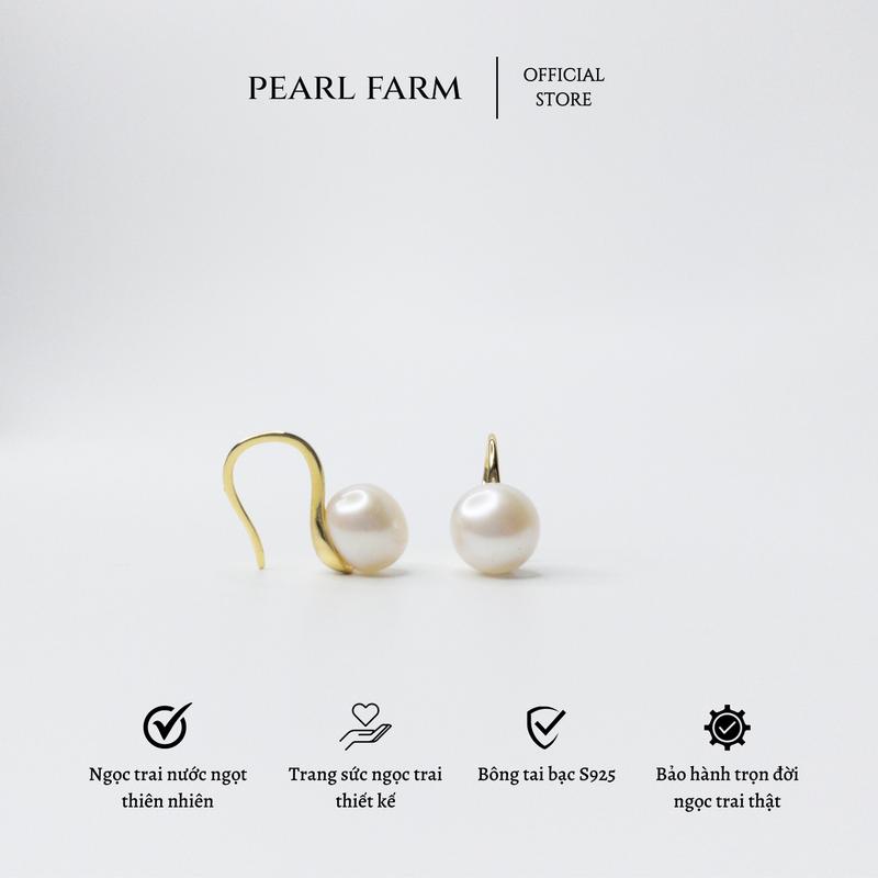 Bông Tai Ngọc Trai Thật Dáng Gót Hài Thời Trang 7 - 10 mm Pearl Farm