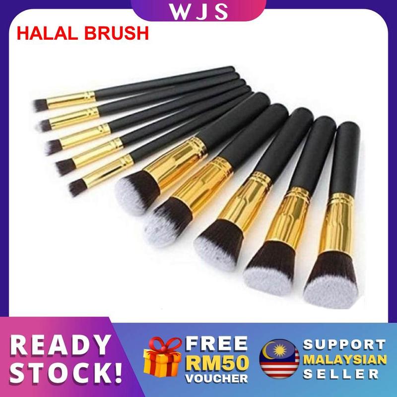 (SYNTHETIC BRUSH) WJS 10pcs 10 pcs Makeup Brush Beauty Cosmetic Makeup Brush Set Soft Brushes Elegant Make Up Brush Set Berus Mekap 10 in 1 Blending Kosmetik