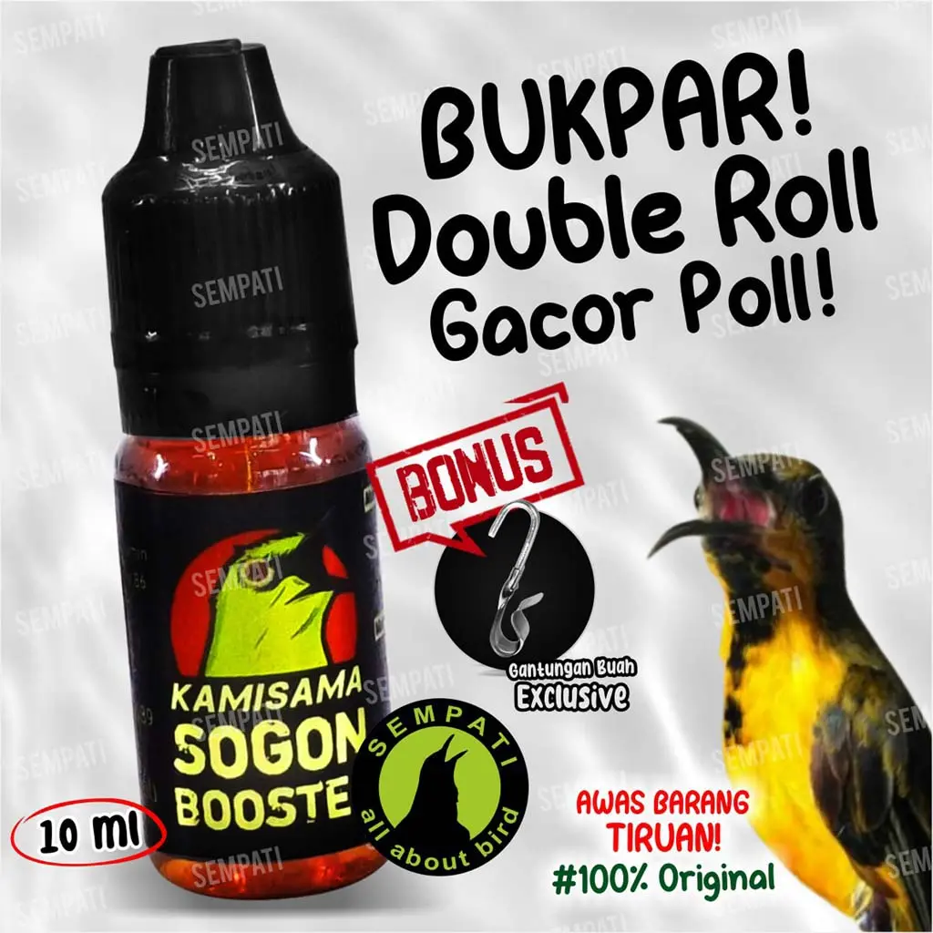 SEMPATI Kamisama Sogon Booster 10ml Multivitamin ATP Adenosine Triphosphate Vitamin Burung Sogon Kolibri Konin Ninja Suplemen Burung Obat Gacor Penggacor Burcil Burung Madu Kecil