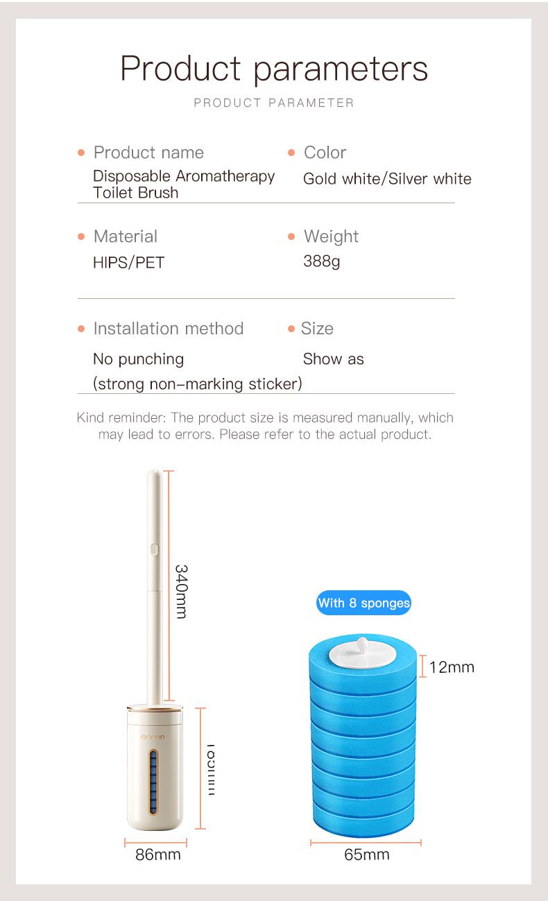 Product Introduction of Berus Tandas Pakai Buang, GONQIN, Dipasang di Dinding, dengan Aromaterapi, Kepala Berus Boleh Ganti, Aksesori Bilik Mandi, Berus Pembersih 39