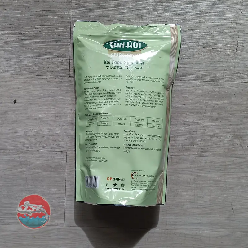Sankoi Spirulina Pakan Color Size S Small & M Medium 1 Kg Floating / Pelet Koi Premium 1