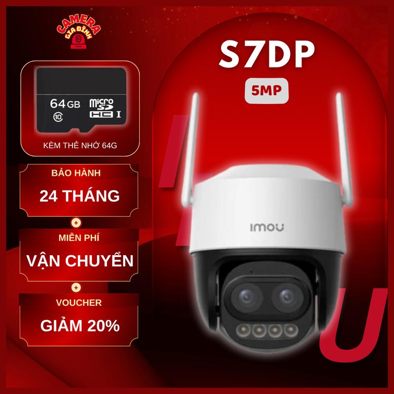   COMBO  Camera Wifi IMOU S7DP Cruiser Z 3K Tặng thẻ 64G chính hãng Quan Sát Siêu Xa Với Công Nghệ Thu Phóng 12X - 56m Có màu đêm Loa mic đàm thoại 2 chiều 