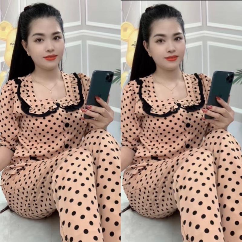 Đồ bộ tay lỡ quần dài .lụa mango.mềm mịn mát.có nhiều họa tiết dễ thương.quần dài qua mắt cá chân.ống tay qua cùi chỏ khách iu nhé 5